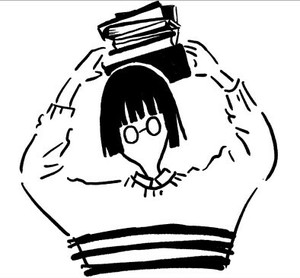●受注製造●【MA7stamp】勉強頑張るふみこさん(大)