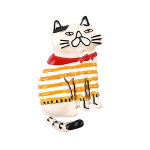 ブローチ　ねこぜがわさん　猫