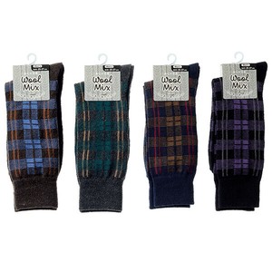 Crew Socks Check Pattern Socks