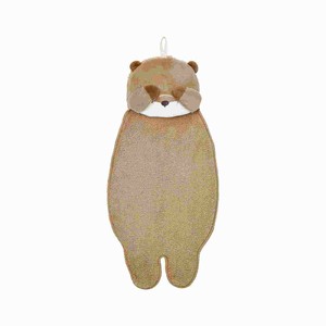 【2024秋冬新作予約】【アニマルモチーフ】くびねっこ ポケットタオル　カワウソ 27044-33