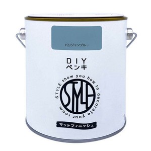 ニッペホームペイント DIYペンキ マットフィニッシュ 1kg パリジャンブルー HSD113