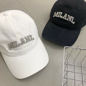 即納【2024新作】ロゴストーンキャップ　CAP 　帽子　ラインストーン　ベースボールキャップ　ユニセックス