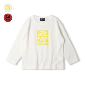 Kids' 3/4 Sleeve T-shirt Long T-shirt Printed Flocking Finish 100% Cotton Made in Japan