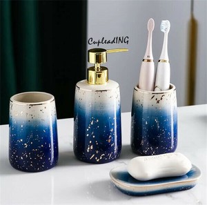【定番商品】INSスタイル 洗面セット ローションボトル ギフトボックス 星空 バスルーム トイレ 4点セット