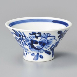 染付草花くらわんか茶碗 美濃焼　日本製　飯碗
