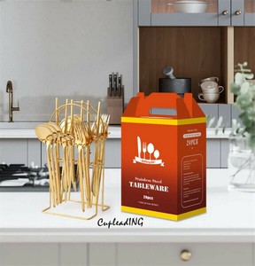 【定番商品】INSスタイル 食器 シンプル ウエスタンフード調理器具 フォーク ミールスプーン 24点セット