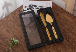 ＜人気商品＞激安セール 三角形のピザシャベル ベーキングツール ハンドル ケーキ ナイフ 2点セット