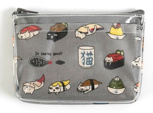 化妆包 拉链 猫咪图案 日本制造 透明
