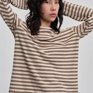 u25223 トップス レディース Tシャツ 長袖 2024秋新作 カジュアル 韓国風 ボーダー