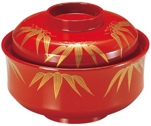 4．5寸天竜寺椀 笹ちらし 内朱 TA
