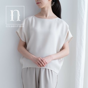 タックスリーブのバックレースコクーンブラウス《ダブルフェイスサテンコクーンプチプルオーバー》