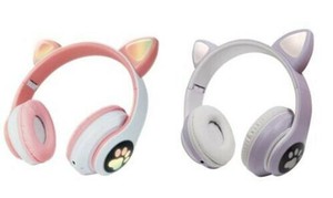 ワイヤレス猫耳ヘッドフォン 2種アソート IB-301
