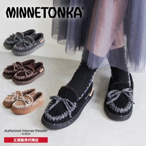 【MINNETONKA】ニットステッチボアモカシン