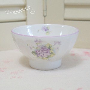 丼饭碗/盖饭碗 陶器 杂货 紫花地丁 日本制造