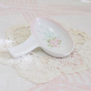 【日本製】スプーンレスト［花柄/カントリー雑貨/陶器/イマン/エマ/薔薇］