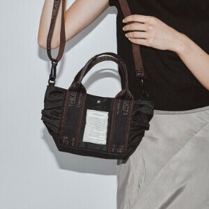 テムズ フリル2WAYショルダーバッグ-S-　NAVYテープ　ハンドバッグ　ショルダー　ブラック　ベージュ