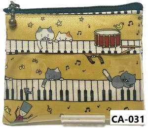 化妆包 口袋 拉链 猫咪图案 日本制造 透明