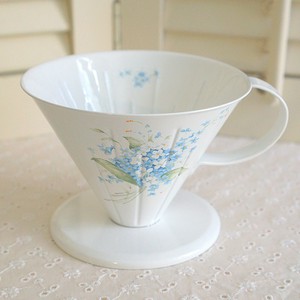 【日本製】コーヒードリッパーL［ホーロー/花柄/カントリー雑貨/イマン/クラリス］