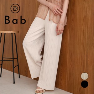 【SALE】ランダムプリーツパンツ◇しわにならずストレッチが効いている人気のプリーツパンツ