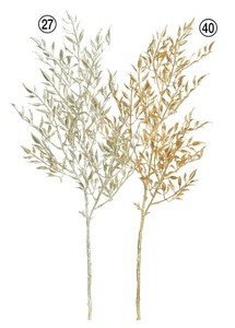 【造花】【アーティフィシャルフラワー】A−44535　メタリックリーフスプレー