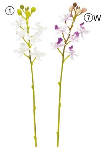 【造花】【アーティフィシャルフラワー】A−73452　ミニオーキッド×6　つぼみ×5