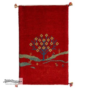 ギャッベ　ペルシャ　イラン　オーガニックウール　絨毯　ラグ　玄関マットL　58×92cm　ML1946_RE