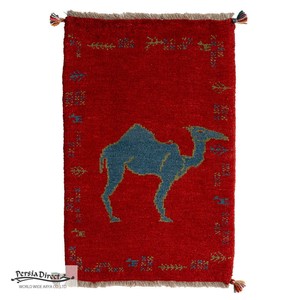 ギャッベ　ペルシャ　イラン　オーガニックウール　絨毯　ラグ　玄関マットL　60×92cm　ML1943_RE