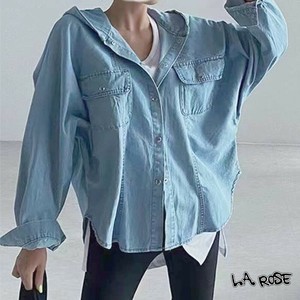 Button Shirt/Blouse Dolman Sleeve Big Shirt