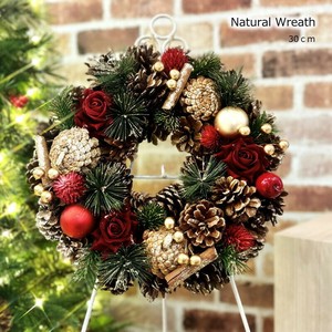 【予約販売】【2025年クリスマス】ナチュラルリース φ30cmタイプ