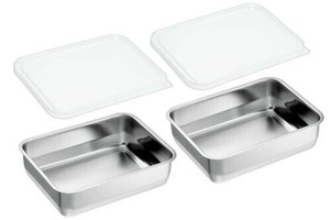 日本製 made in japan 燕熟の技［ユニット角型バット］バット1/2・蓋×各2個 YB-600