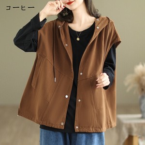 Vest Ladies fashion Plain Color Linen Cotton