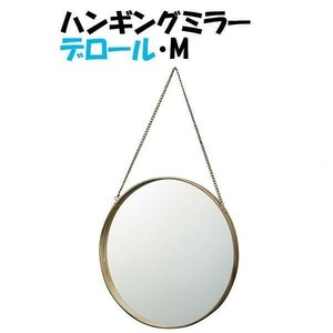 日本製　ハンギングミラー　M　デロール　GD