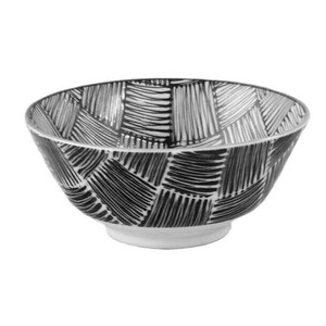 Mino ware Donburi Bowl Japanese Tableware Checkered 15cm Made in Japan