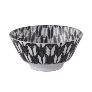Mino ware Donburi Bowl Japanese Tableware Arrow Pattern 14cm Made in Japan