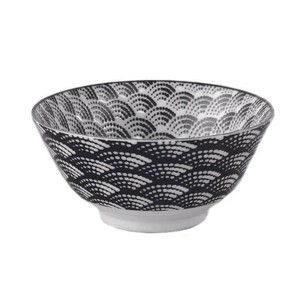 Mino ware Donburi Bowl Japanese Tableware Seigaiha 14cm Made in Japan