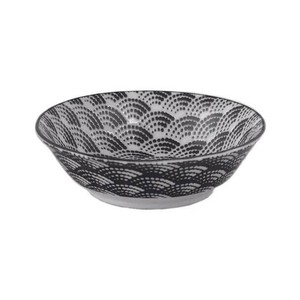 Mino ware Donburi Bowl Japanese Tableware Seigaiha 13.5cm Made in Japan