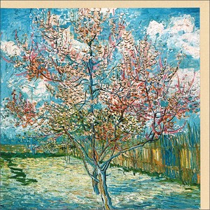グリーティングカード 多目的 アート ゴッホ「花咲く果樹園」 名画 箔押し加工 2024新作