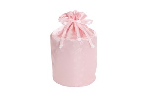【ペット骨壷・骨壺袋】巾着袋 麻の葉 ピンク 5寸