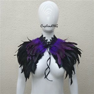【定番商品】激安セール ハロウィーン マント カンショルダー 偽襟 仮装舞踏会 羽毛マント cosplay