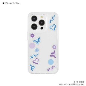 SHOWCASE+ iPhone15 Pro対応ケース (アクリルパーツ付き) ブルー&パープル SWC-18BP