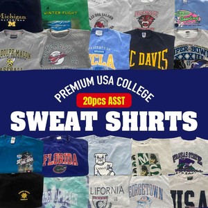 【100% USA 直輸入!!】 バイヤー厳選♪ VINTAGE PREMIUM USA COLLEGE SWEATSHIRTS ASST 20pcs