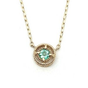 【Cheravir】K10YG  プチ ネックレス ペンダント エメラルド