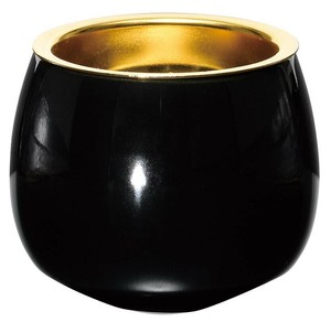 古都(こと)仏器 みかわち焼 黒釉金彩 32H300S700072
