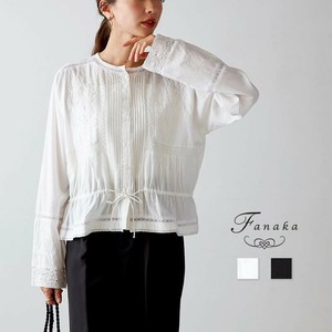 Button Shirt/Blouse Pintucked Antique Fanaka