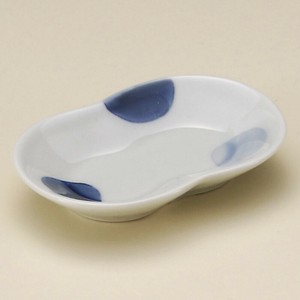 二色丸紋丸かさね皿(有田焼)　日本製