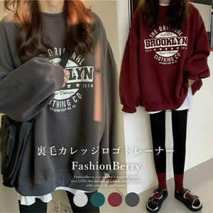 裏毛カレッジロゴトレーナー 韓国ファッション