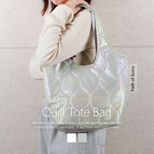 Tote Bag Pearl Quilt Metallic Sparkle