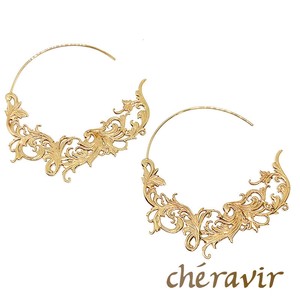 【Cheravir】K10YG 透かし ピアス