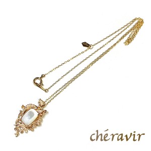【Cheravir】K10YG 透かし ネックレス シェル