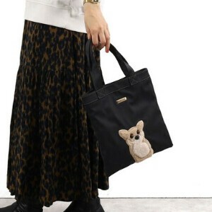 定番 人気商品【COOCO クーコ】 犬モチーフ 刺繍 トートバッグ